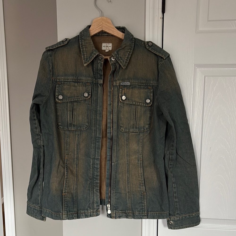 Calvin Klein Jeans Blue Denim Jacket Classic Style